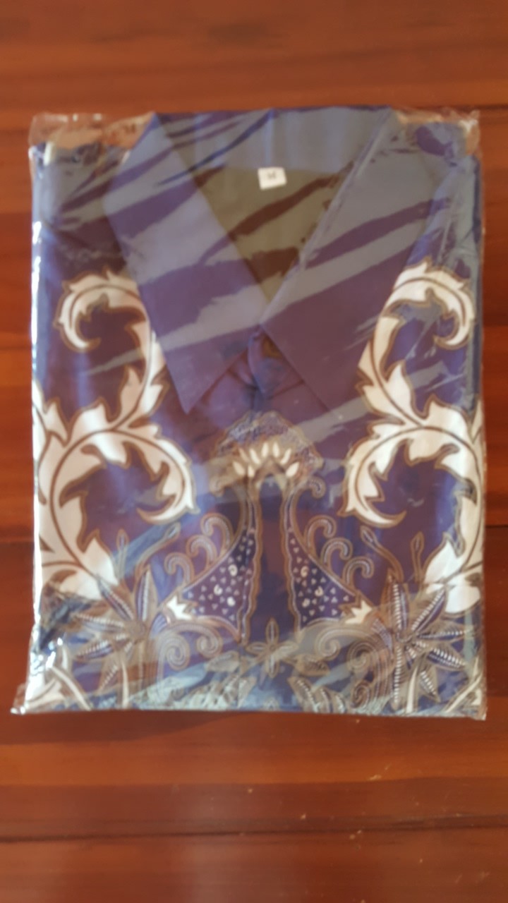 Batik Solo Kemeja Batik Pendek Semira Navy Anjani Batiksoloamanah 130.000
