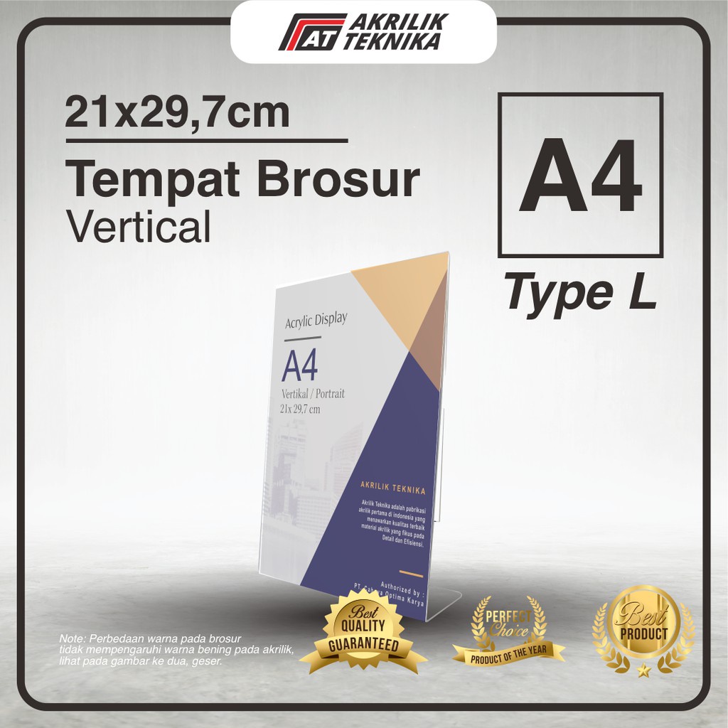 

TEMPAT BROSUR / TENT HOLDER / TENT CARD AKRILIK DISPLAY UKURAN A4