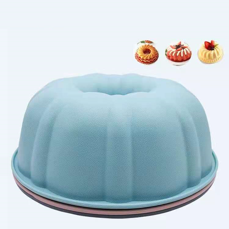 Loyang Silicone Puding Cetakan Bolu Kue Puding Silikon Tahan Panas Model Bundt