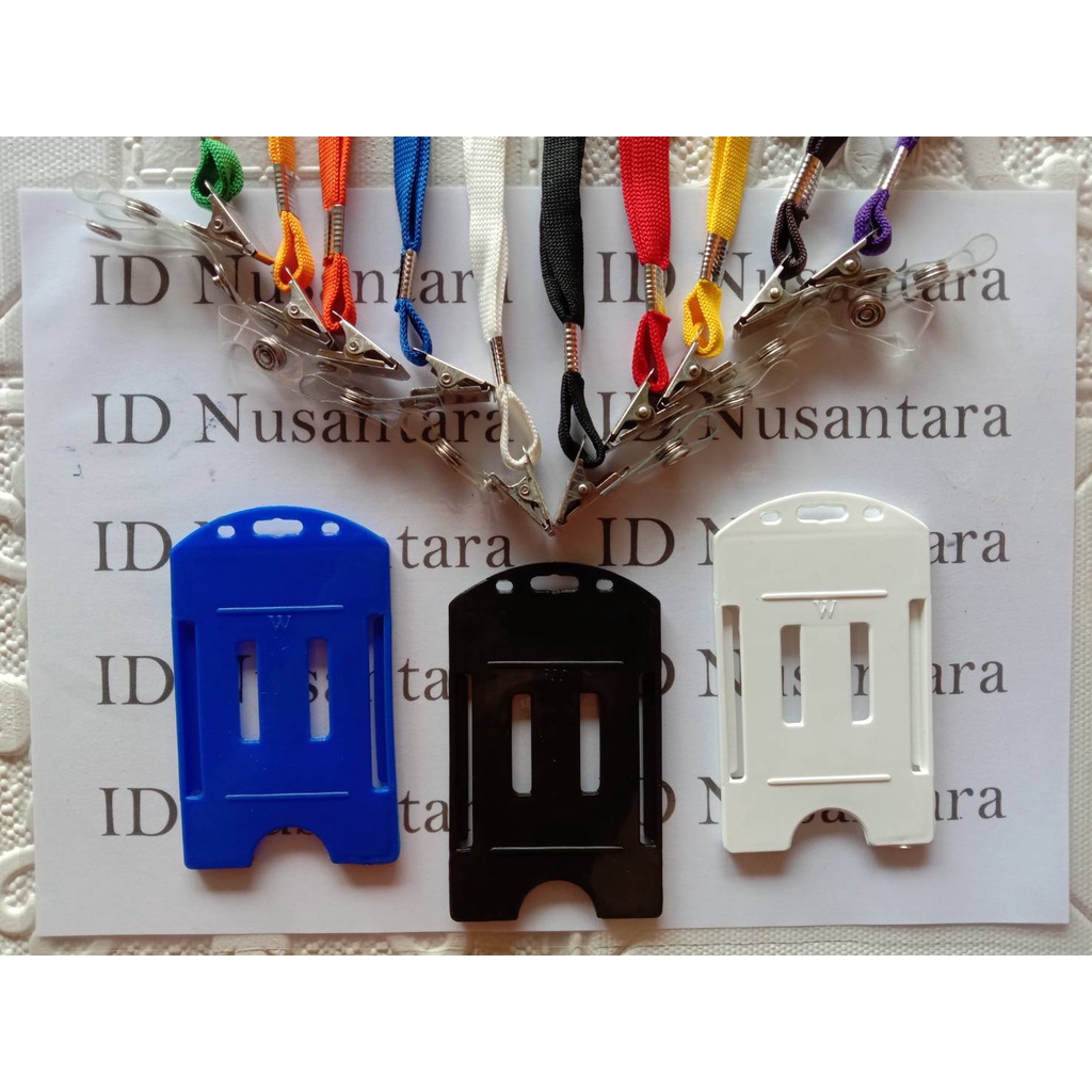 

Paket Tali Jepit Besi + Casing ID Card Plastik Tebal