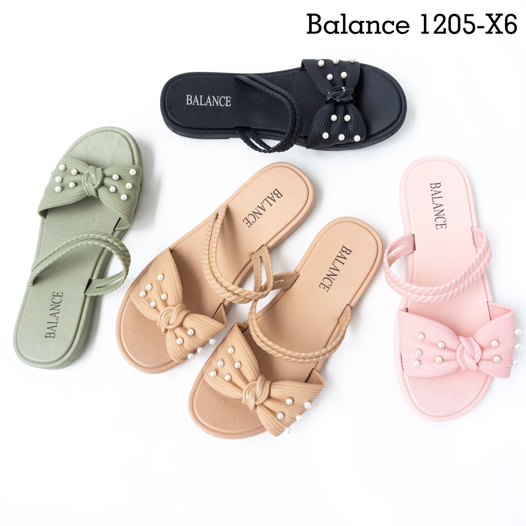 Sandal Jelly Selop Wanita Balance Pita Mutiara Balance 1205-x6