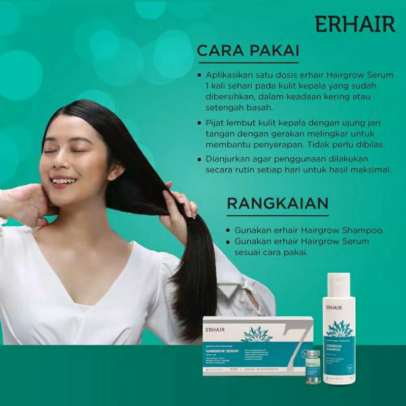 erha hairgrow serum perawatan rambut rontok 7 x 8ml