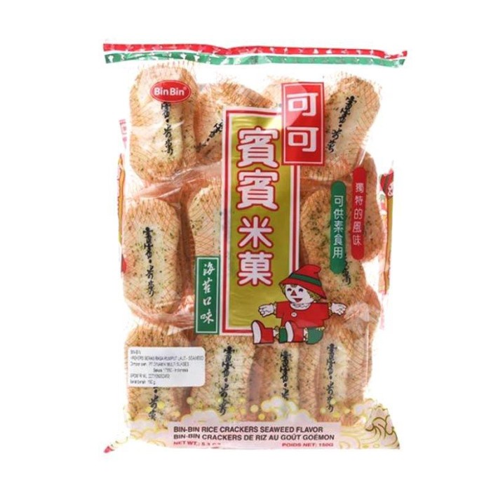 

Bin Bin Rice Crackers Seaweed 150Gr