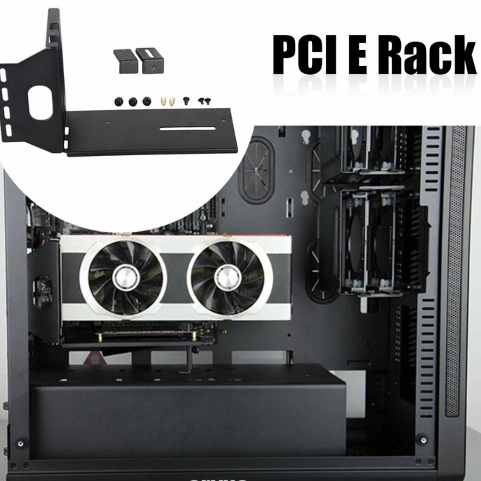 Bracket Vertical vga gpu desktop pc gaming TIDAK TERMASUK KABEL RISER