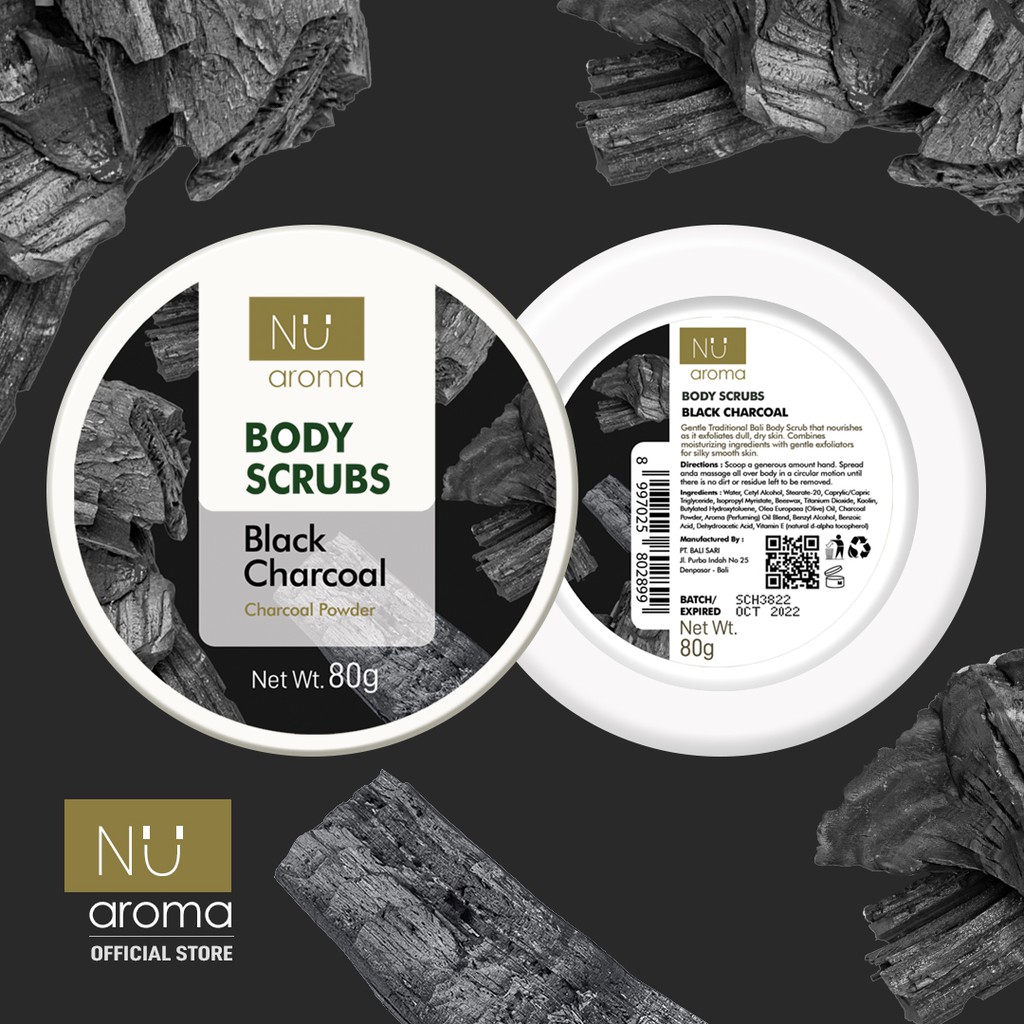 Nu Aroma Body Scrub / Lulur Black Charcoal