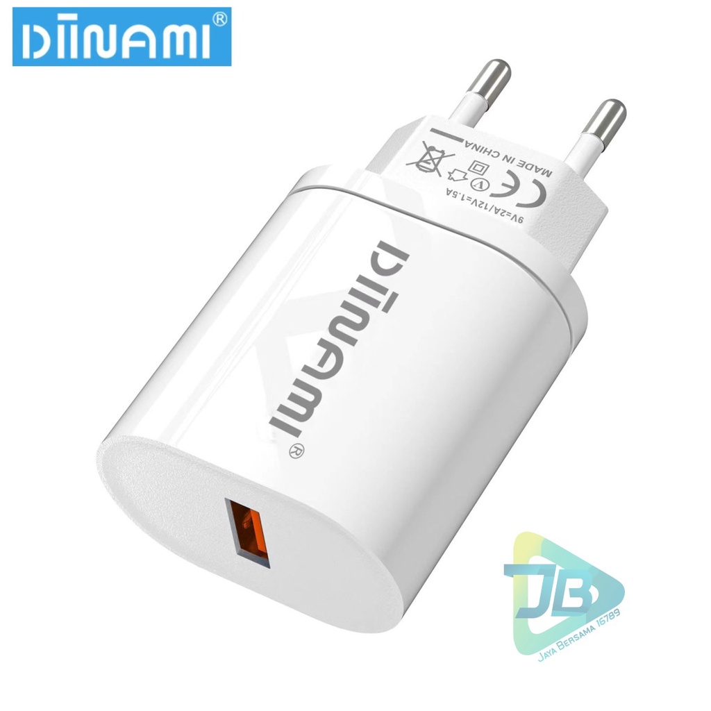 DIINAMI Adaptor Charger DM-Q1 Batok Charger Single Port Quick Charger 18W Qualcomm QC3.0 3A Output - Garansi Original Resmi 1 Tahun JB5806