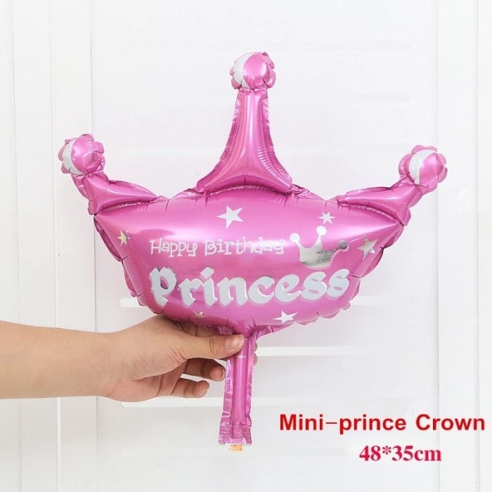 Balon Foil Mahkota Princess / Balon Mahkota Prince / Balon Crown Mini