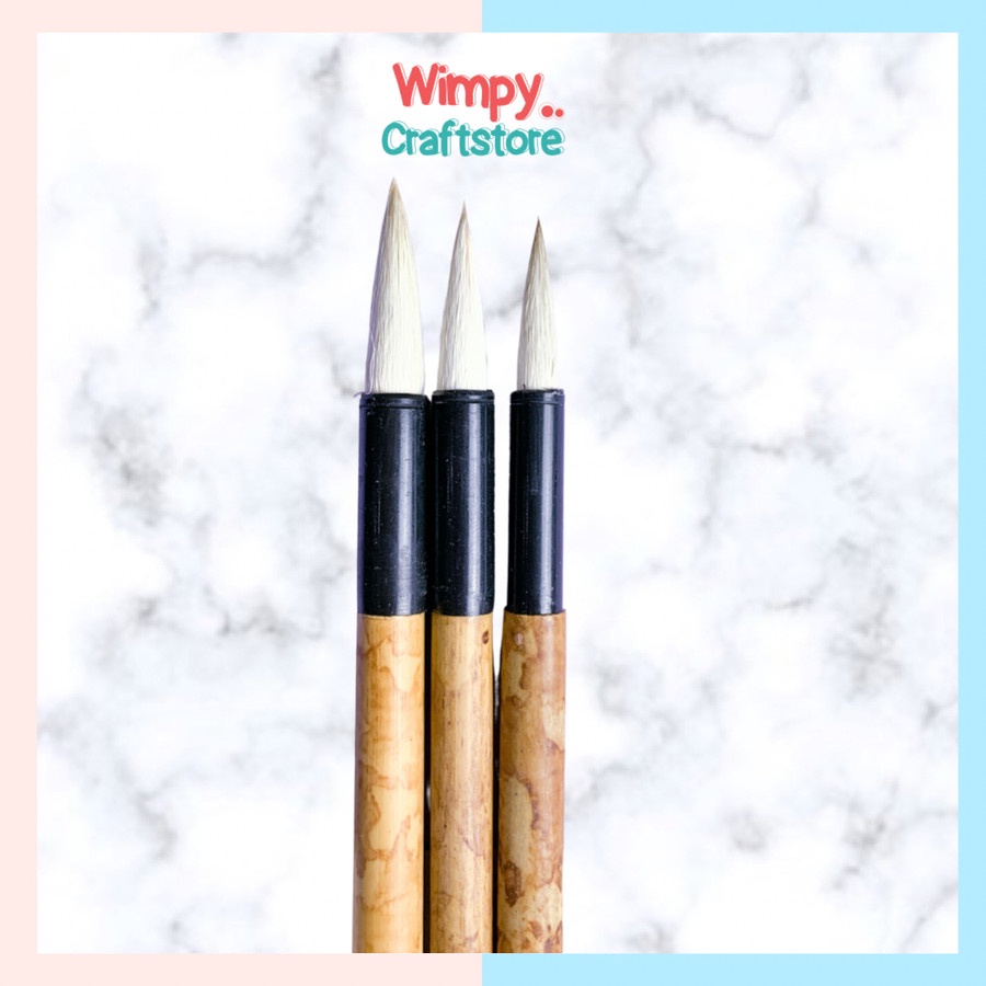 Kuas Lukis Set Kuas Flat Kuas Cat Air Acrylic Minyak Kaligrafi