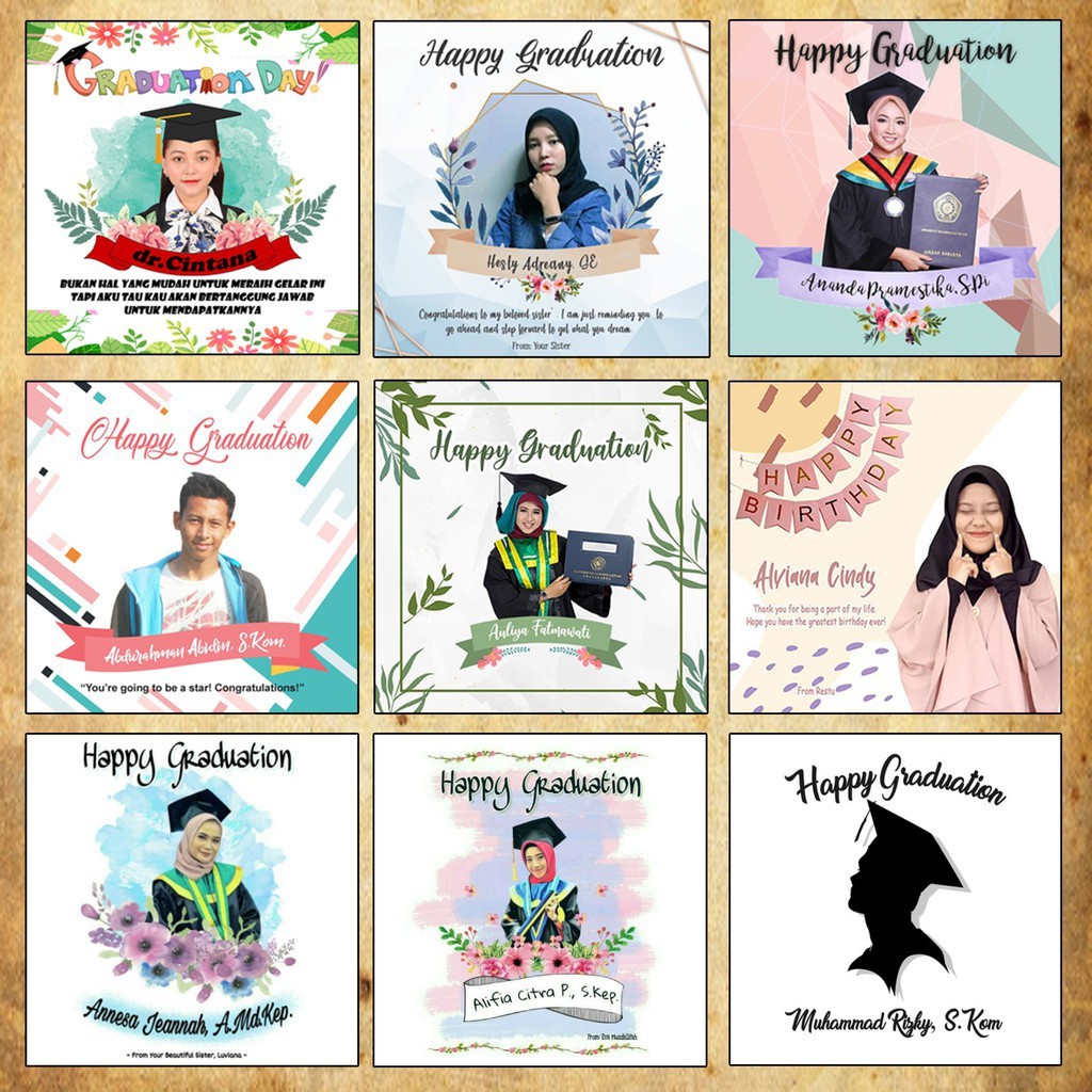 grosiramanah - (Termurah) walldecor Hadiah Hiasan Dinding Wisuda Ulta pernikahan tebal 9 mm Terlaris