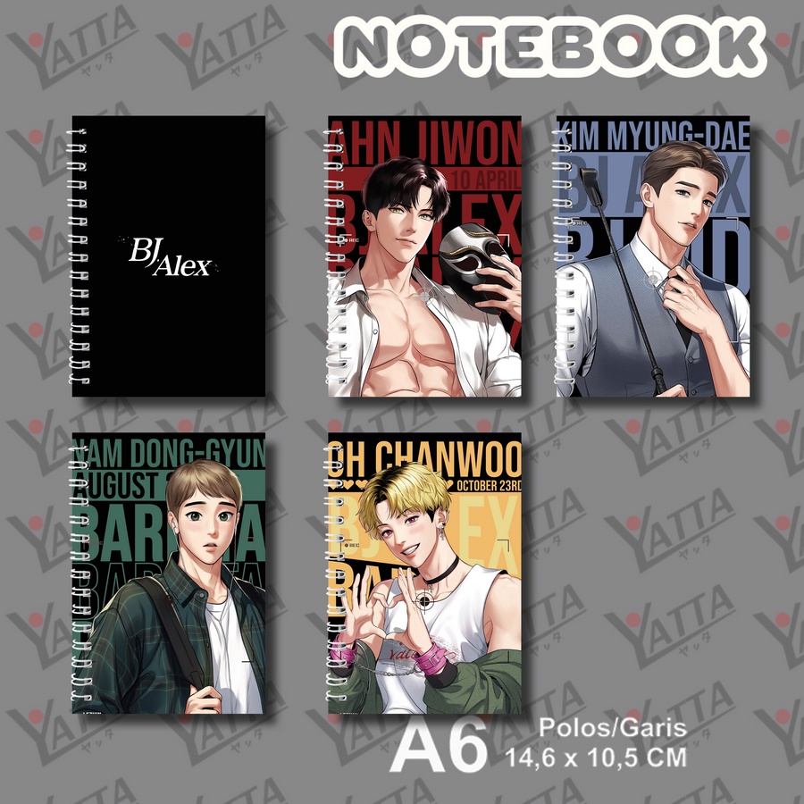 

Notebook Anime Ukuran A6 10,5 cm x 14,8 cm BJ Alex Seri 2 YOTAKUSHOP