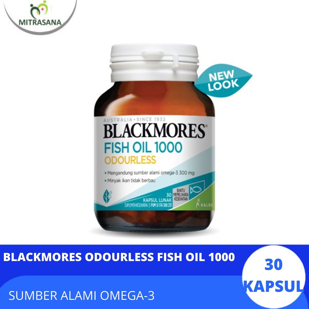 Blackmores Odourless Fish Oil 1000 30 Minyak Ikan Kapsul Lunak Indonesia