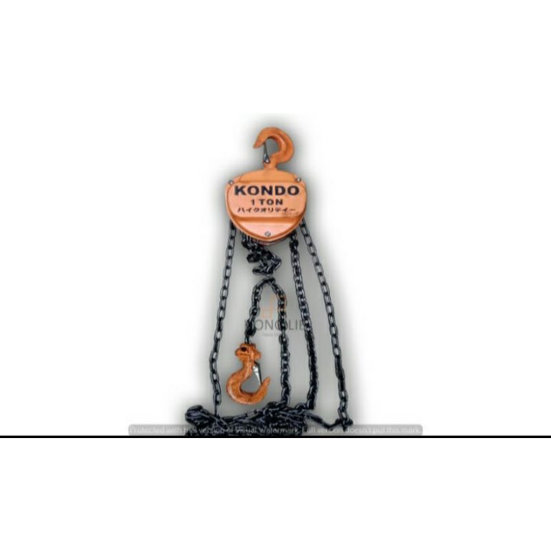 KONDO Takel 1 Ton 5 meter Chain Block Rantai Kerekan Katrol