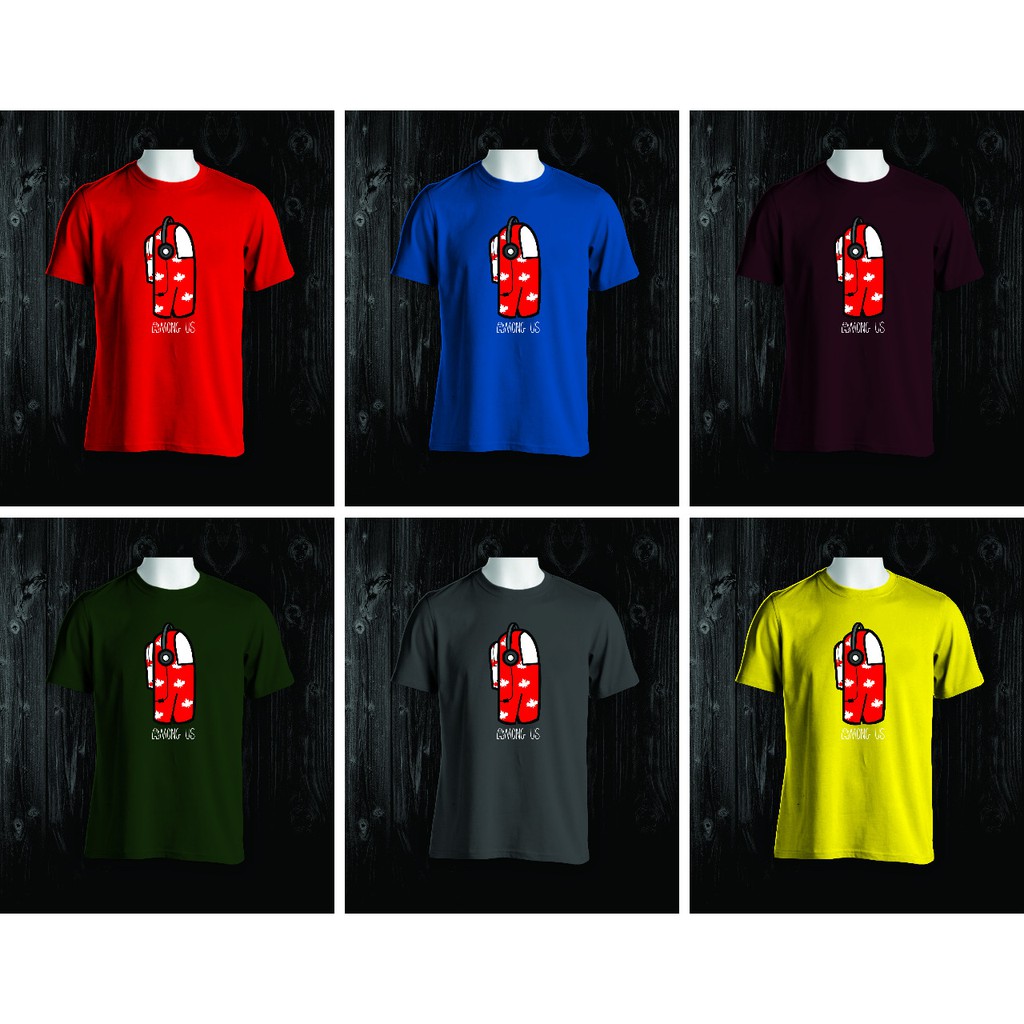 KAOS AMONG US RED KARAKTER BAJU GAME TSHIRT COMBED 30S