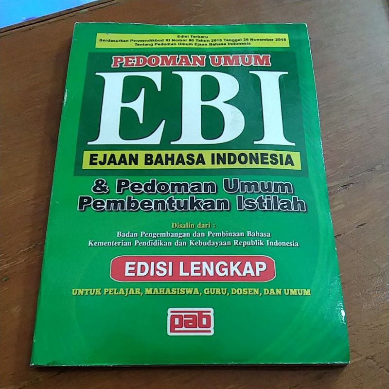 Jual BUKU PEDOMAN UMUM EBI EJAAN BAHASA INDONESIA EDISI LENGJAP ...