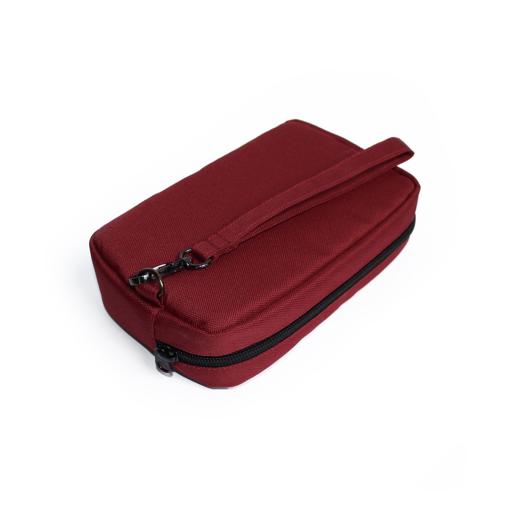 clutch pria unisex hand bag mini - merah marun EMHB89