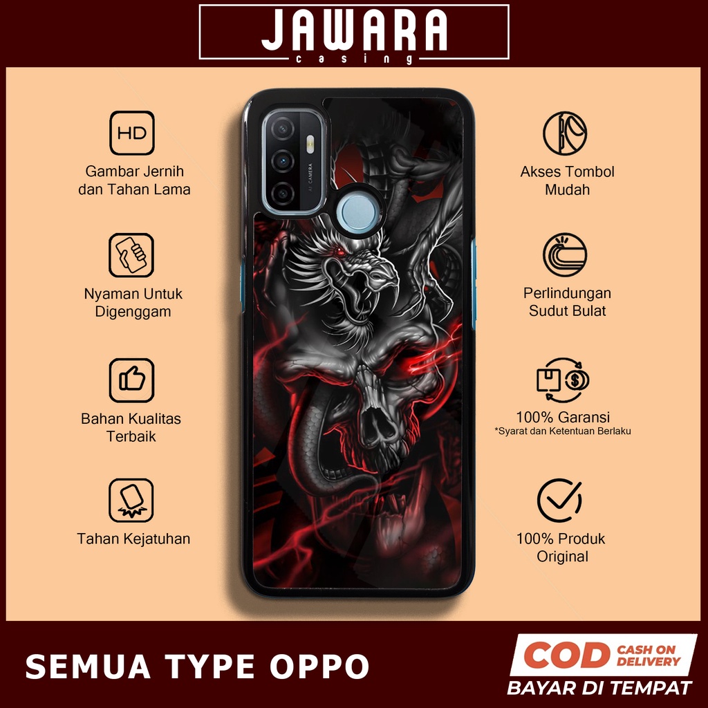 Case Oppo A33 2020 A53 2020 Case Hp Oppo A33 2020 A53 2020 Premium Glossy Case [DRGN] Jawara Casing 