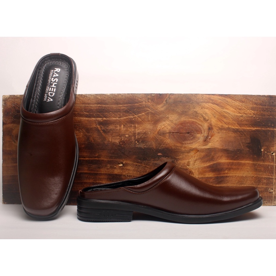 Sepatu Sandal  Pria Kulit Asli Selop Rasheda SL 03 Big Size
