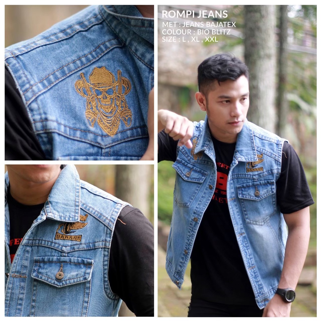 JAKET JEANS ROMPI PRIA TERBARU / JAKET JEANS DENIM ROMPI PRIA / JAKET ROMPI LEVIS PRIA / JAKET ROMPI