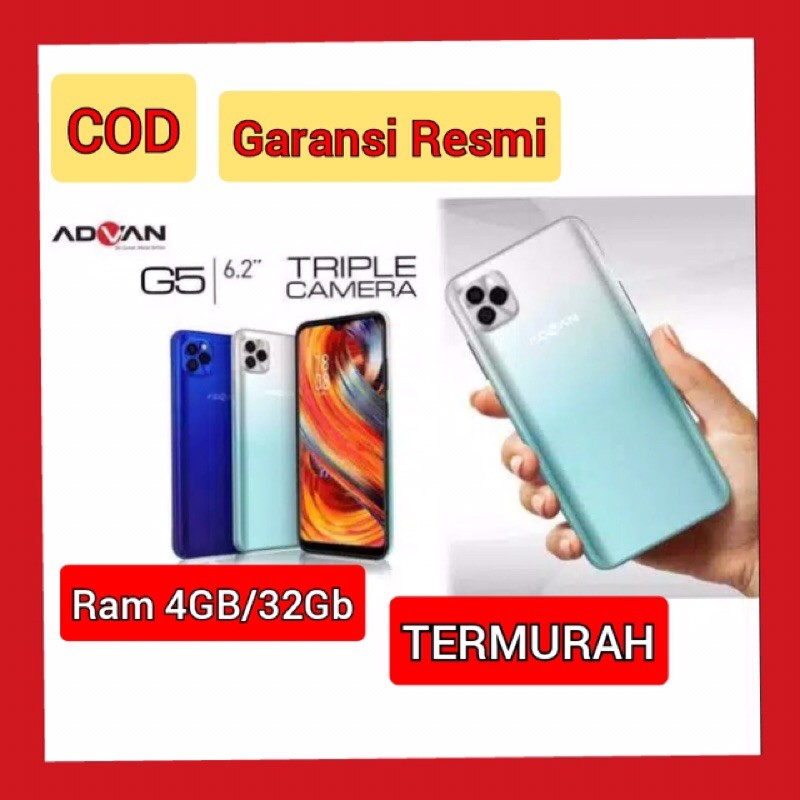 ADVAN G5 ram 4GB 32GB GARANSI RESMI SAMSUNG A21S 6/128GB