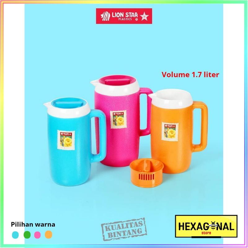 TEKO PLASTIK LION STAR 1.7 LITER tahan panas dan dingin