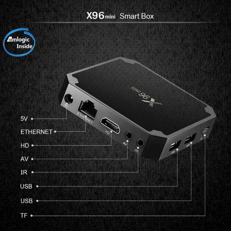 X96 Mini Smart TV Box 4K Android 9 DDR3 2GB 16GB - Black