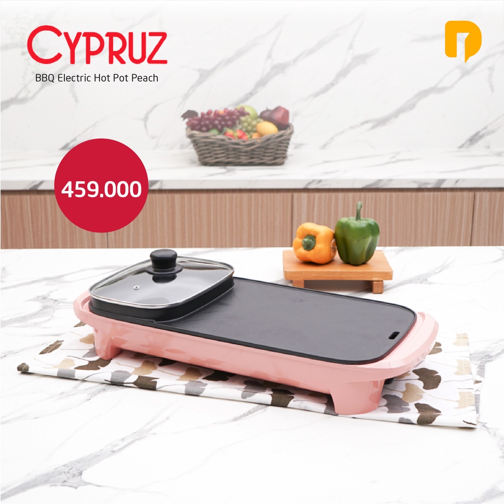 

Cypruz BBQ Electric Hot Pot Peach - ddc124