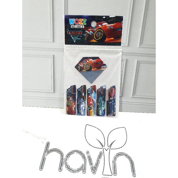 PEMBATAS bahan PLASTIK 5+1 BESAR/STICKY NOTE/STICK NOTE-CARS