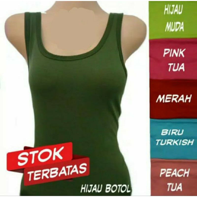 Tangtop / tanktop Tali Kecil dan Tali Besar Remaja Perempuan Cewe Dewasa Ukuran XL Warna Komplit-2
