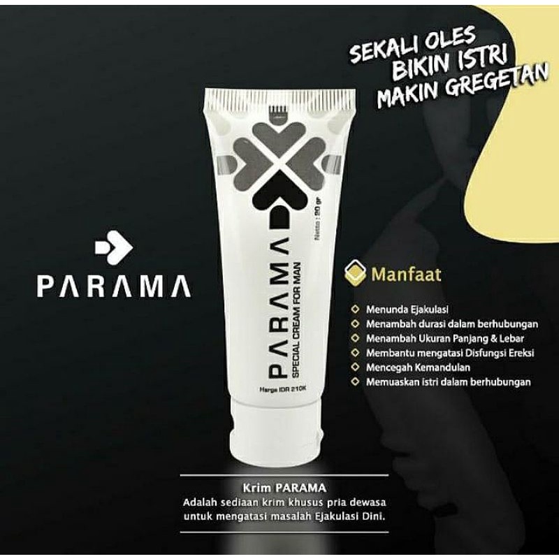 PARAMA SPECIAL CREAM FOR MAN (krim khusus pria dewasa untuk mengatasi ejakulasi dini) 100% ORIGINAL