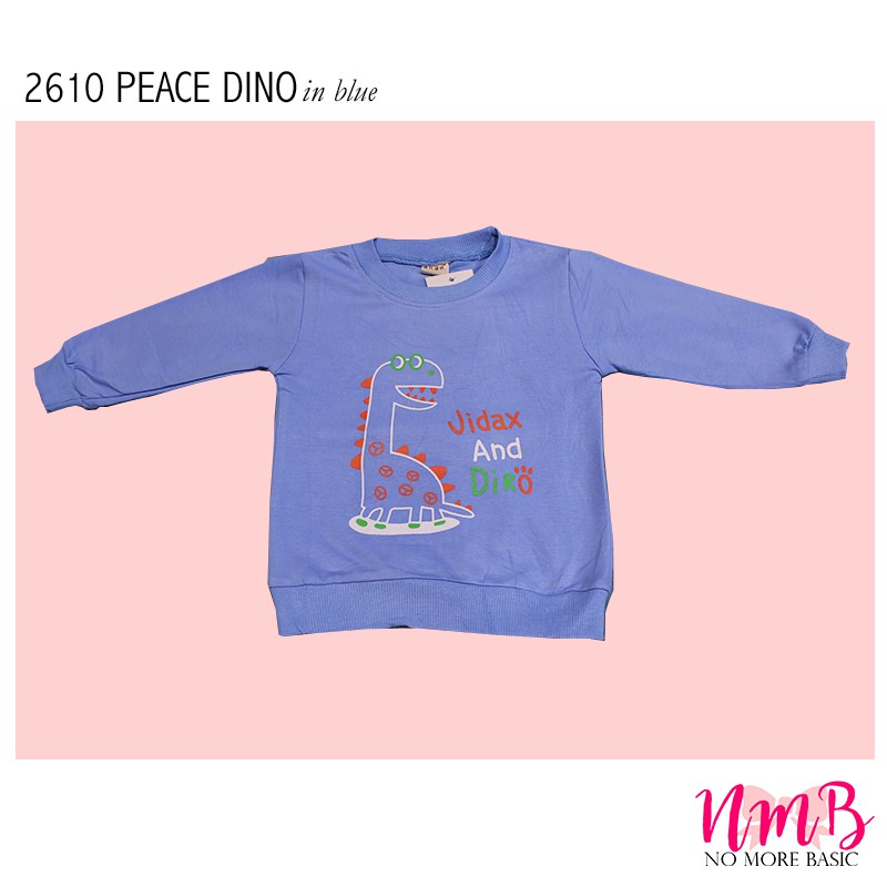 Kids Sweater 2610 Peace Dino -  Baju Lengan Panjang Anak