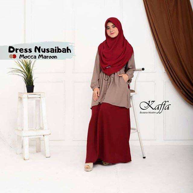 Dress Nusaibah by kaffa busana bandung