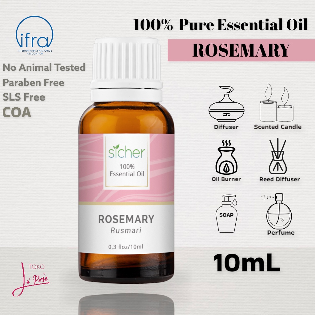 Rosemary Aromatherapy Sicher Essential Oil Pewangi Ruangan Aromaterapi Diffuser Humidifier 10ml