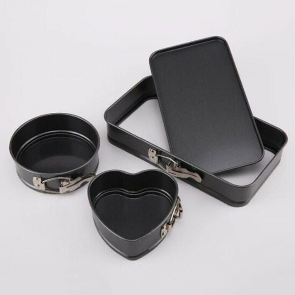 Solighter 3PCS Cake Tray DIY Bakeware Removable Springform