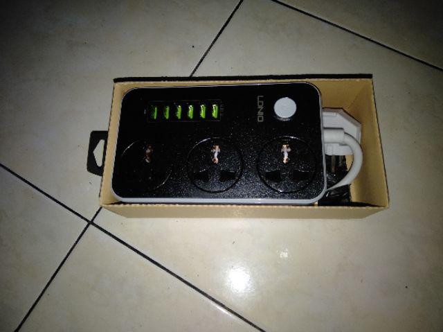 Colokan LDNIO 6 port USB / LDNIO 3 Power Socket 3.4A 6 USB