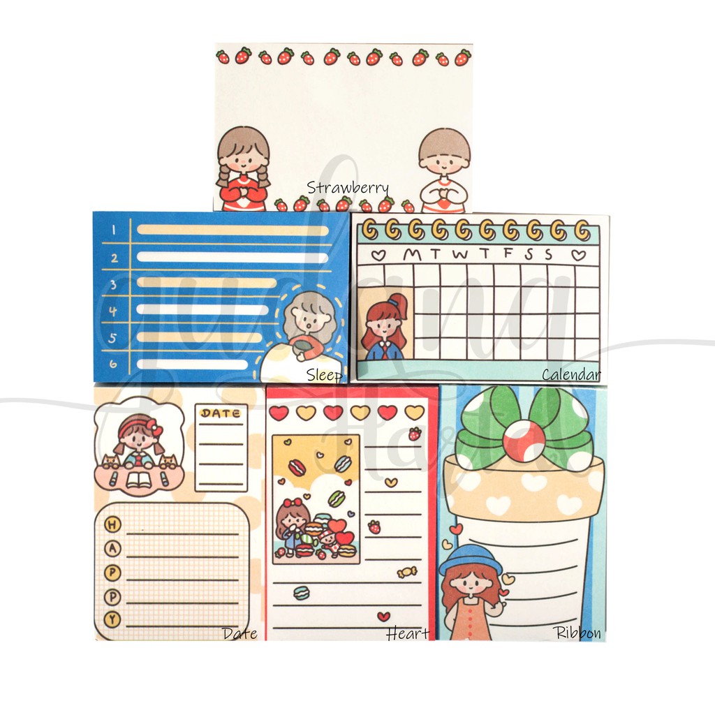 

Memo Mini Planner Isi 100 Memopad Agenda Lucu DIY Scrapbook GCC 301268