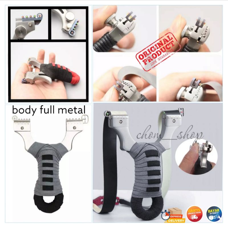 Ketapel Stainless Steel/slingshoot/ketapel metal/ketapel ott
