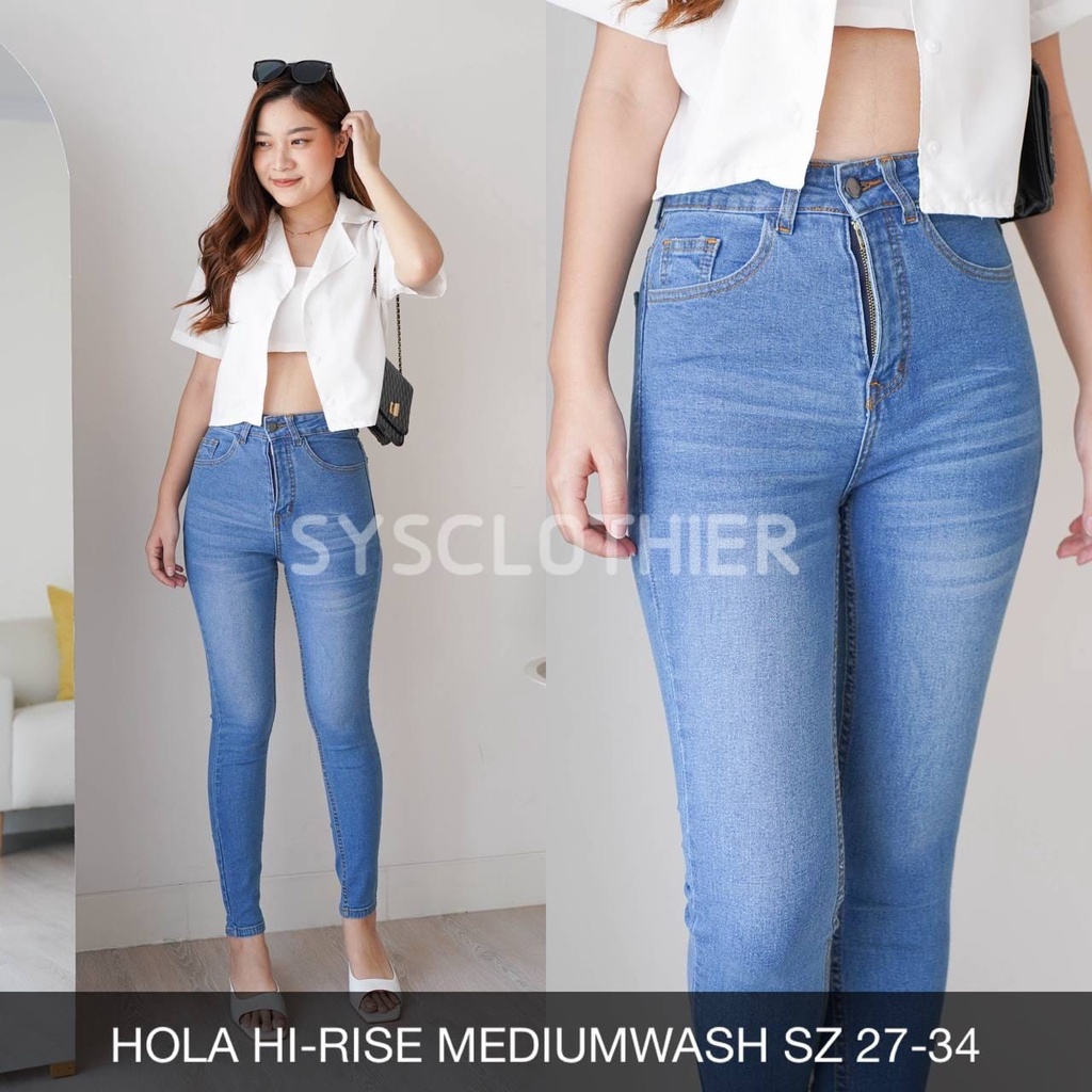 CELANA JEANS WANITA HOLA HI-RISE JEANS-SYSCLOTHIER