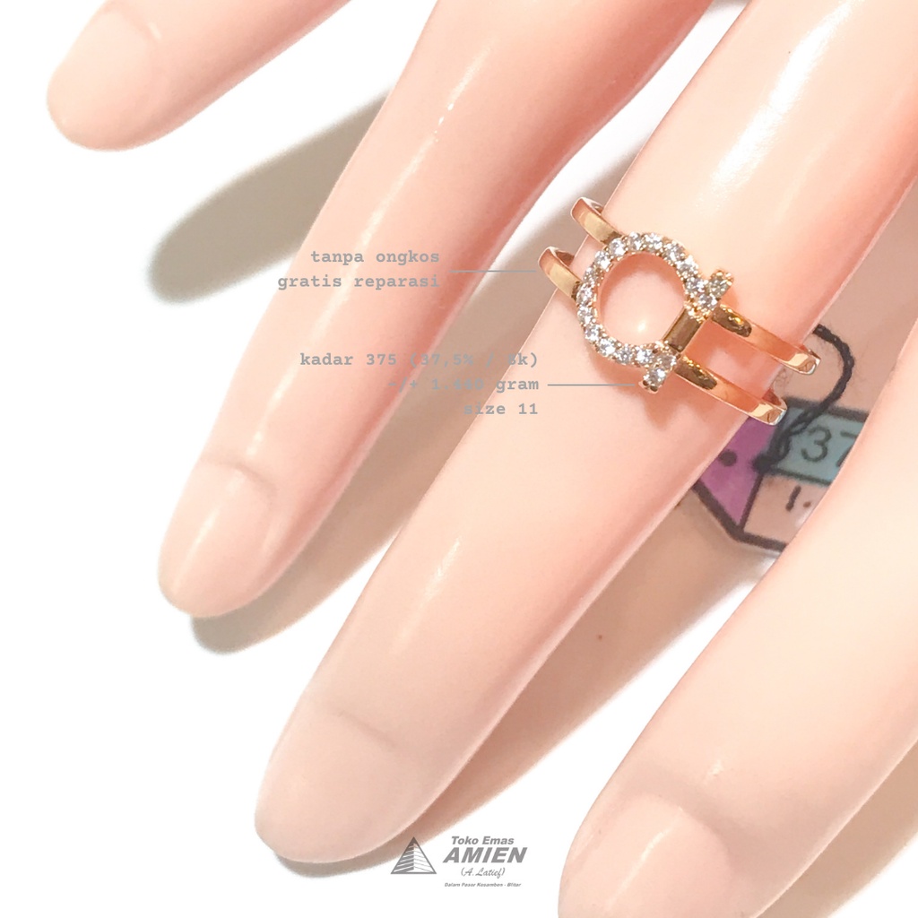Toko Emas Amien Cincin Emas Asli Kadar 375 (37,5% / 8K) 1.440 Gram - Fashion Permata