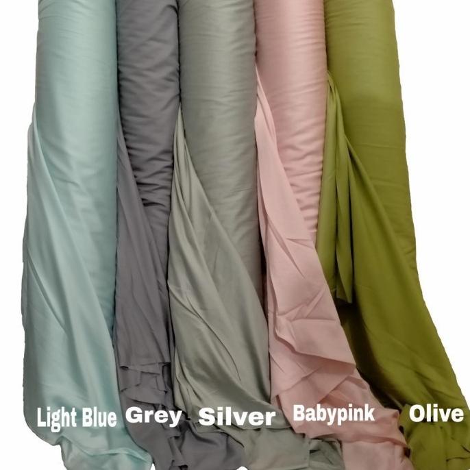 Kain bahan Tencel polos meteran cocok untuk sprei, garden, baju dll