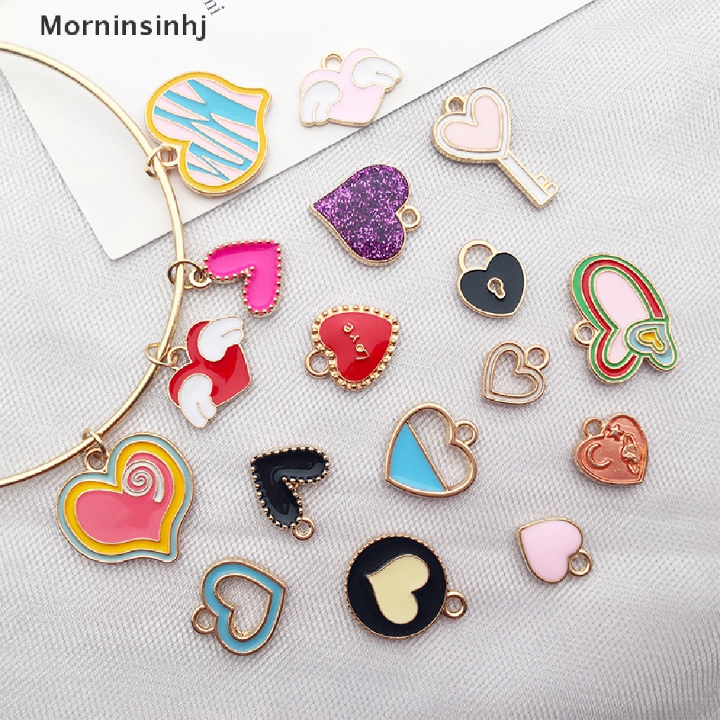 50 Pcs Liontin Bentuk Hati Handmade Untuk Aksesoris Perhiasan Anting Gelang