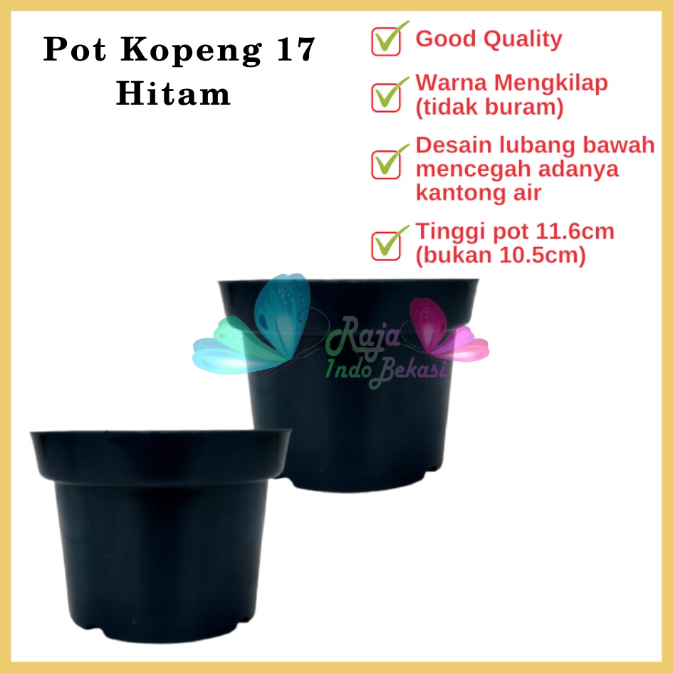 Pot Bunga Kopeng 17 Hitam By Garden Of Love Pot Bunga Plastik Murah Mirip Pot Tani 17 Putih