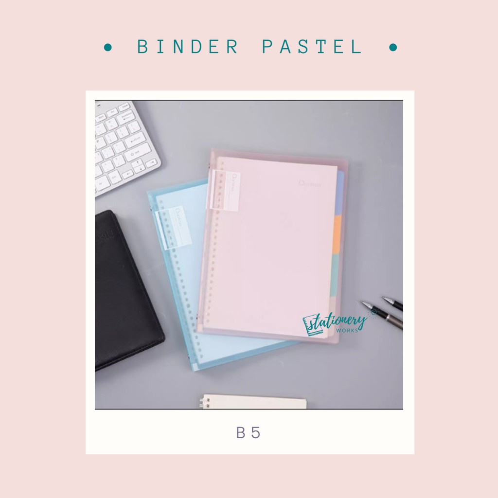

Binder B5 clear pastel polos - loose leaf - notebook ring