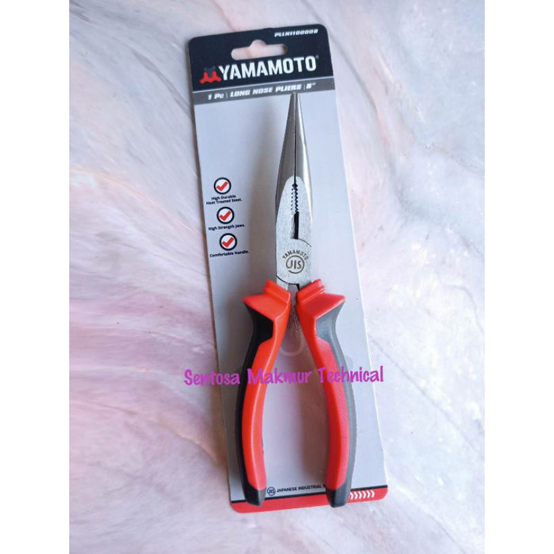 YAMAMOTO 8&quot; Tang Lancip Runcing Buaya Long Nose Pliers 8 Inchi