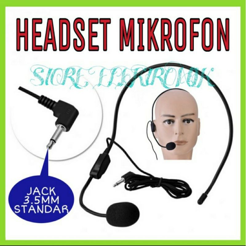 Headset mikrofon Kabel Untuk Vocal Amplifier  Speaker Mike