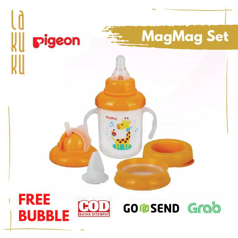 Pigeon Magmag Slim Training cup - Mag Mag All in One Set - Magmag straw Step 3 - Gelas minum Bayi