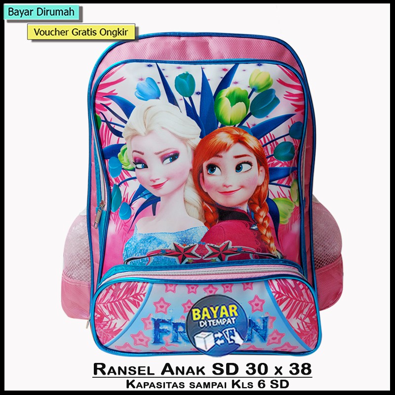 ~Tas Sekolah Fashion Unicorn Rainbow Ombre Kekinian Import Original Murah Elsa