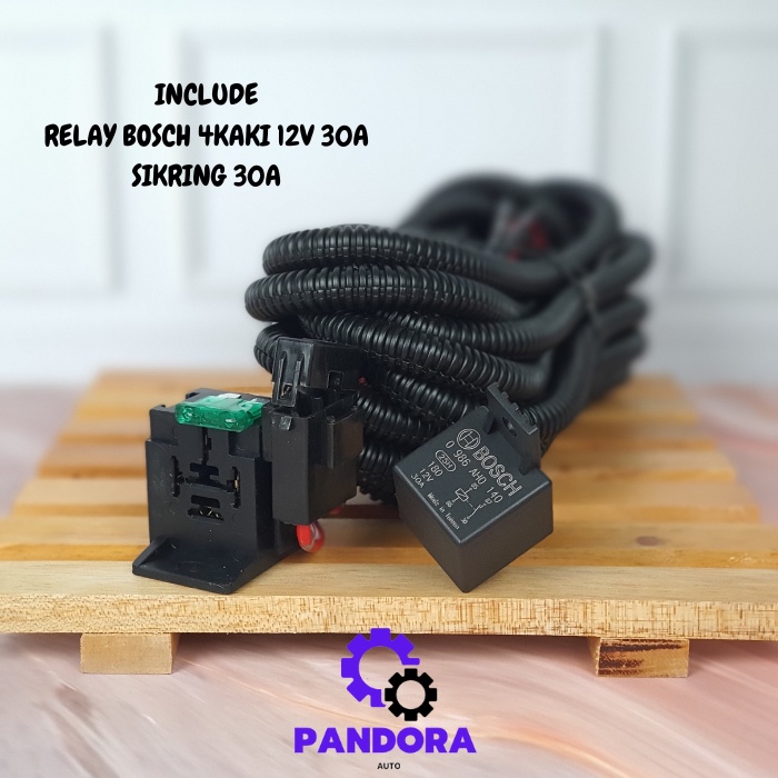 KABEL RELAY LAMPU TEMBAK MOBIL 2 LAMPU SOROT BAJA LASER RELAY BOSCH