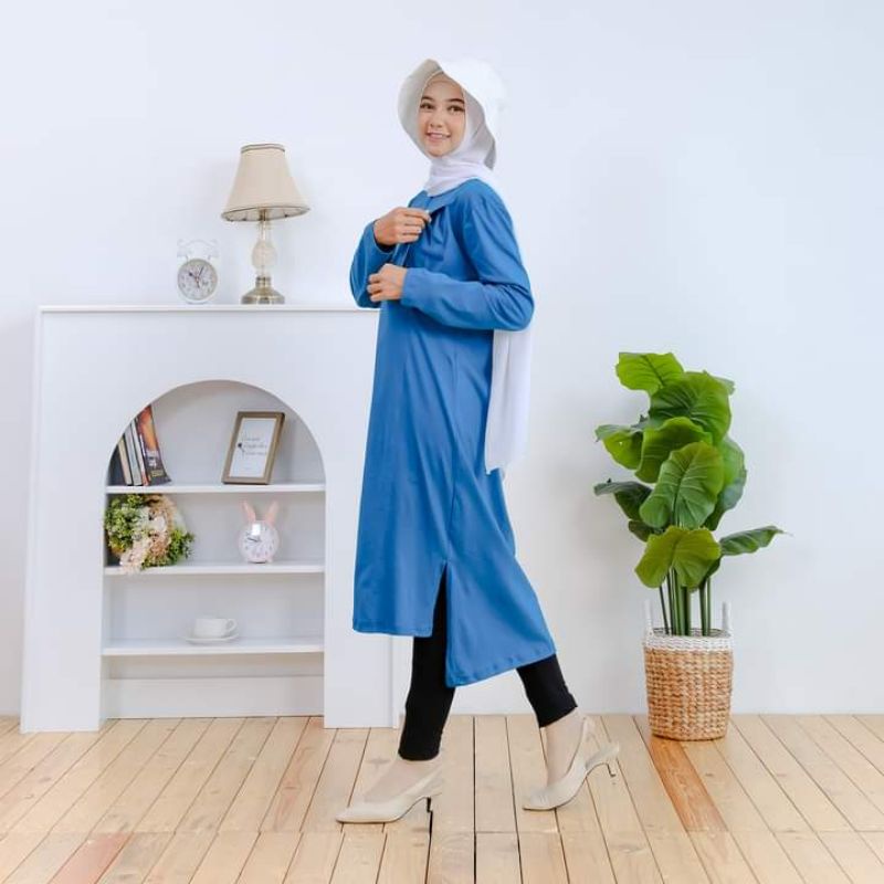 TUNIK COTTON 30's / TUNIK BUSUI/  BUKAAN KANAN KIRI/ TIDAK BERBULU/ADEM/ TUNIK DAILY
