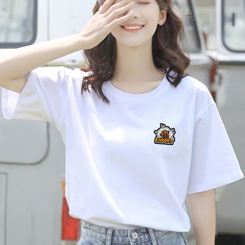 CALVIERO SHOP - BAJU KAOS ATASAN WANITA PRINTLOGO COOL SHOOKY