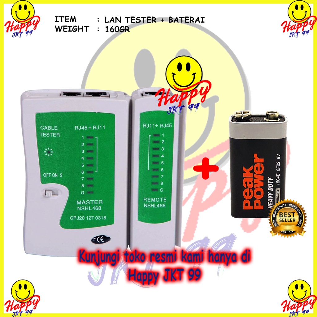 [ HAPPY JKT 99 ] LAN TESTER MASTER NSS-468A LEN RJ45 RJ11  ORIGINAL